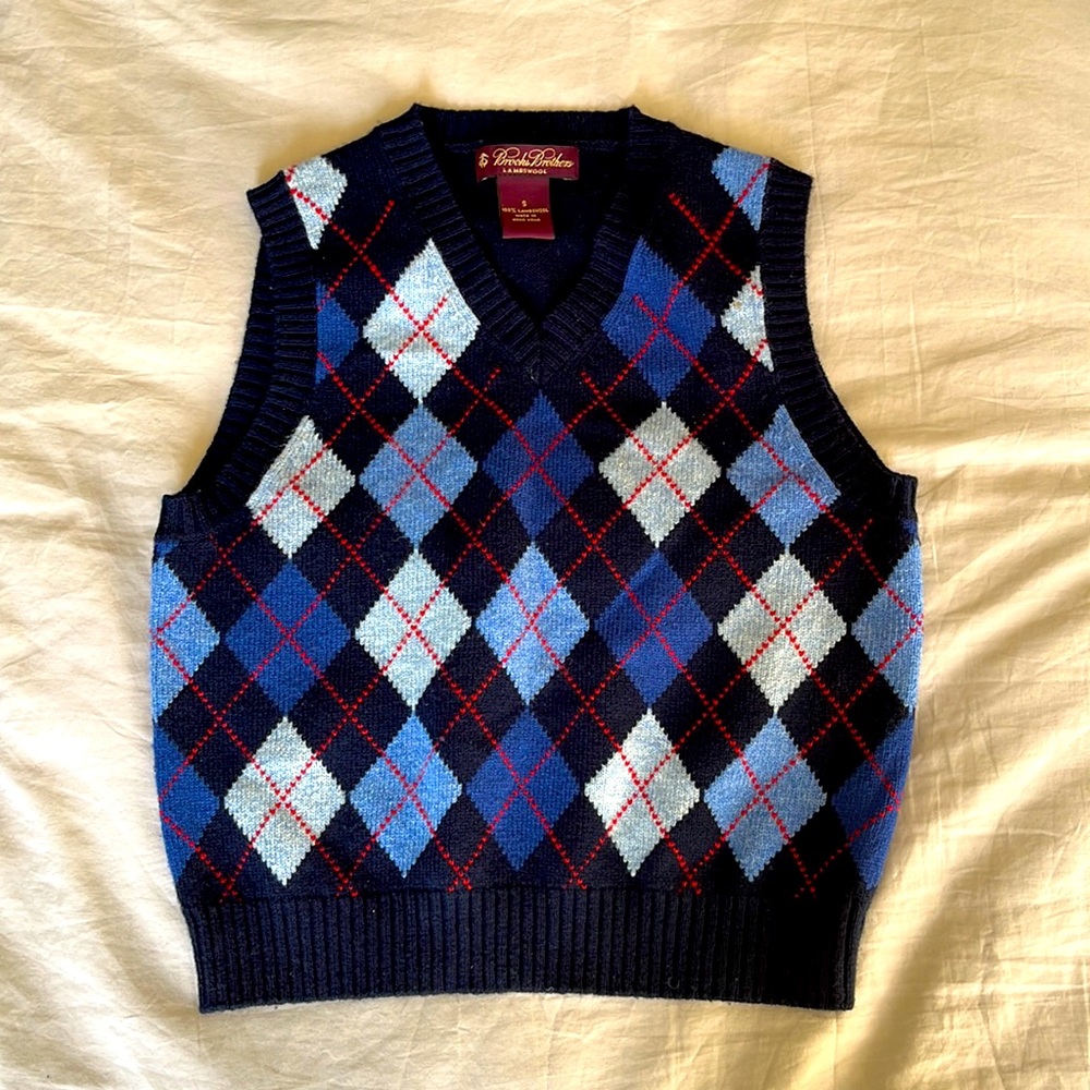 Brooks Brothers lambswool sweater vest boys size small